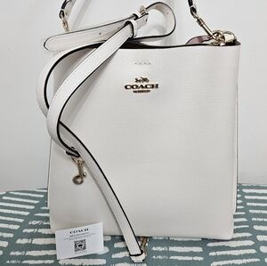 Coach White Leather Shoulder Bag